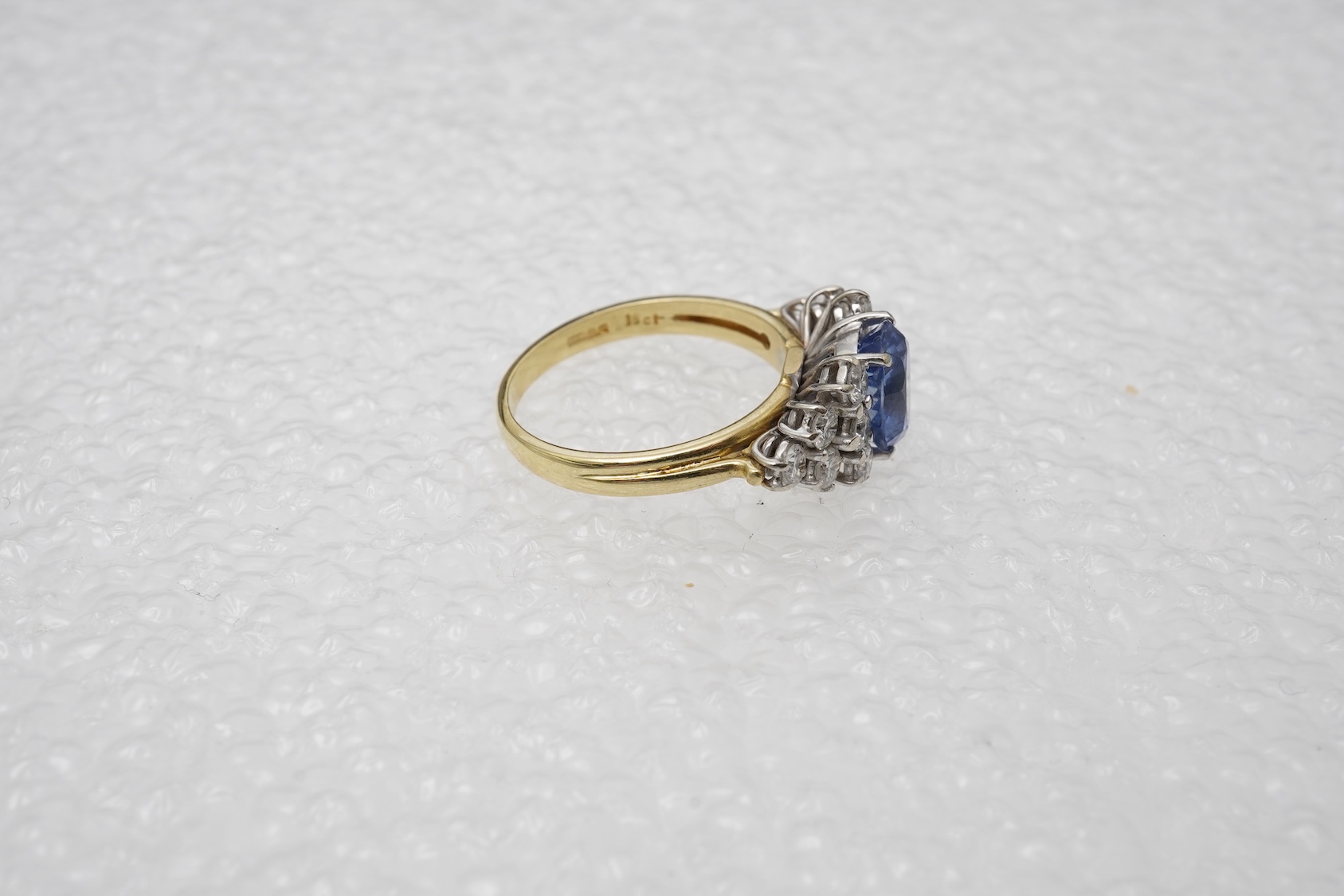 A sapphire and diamond ring